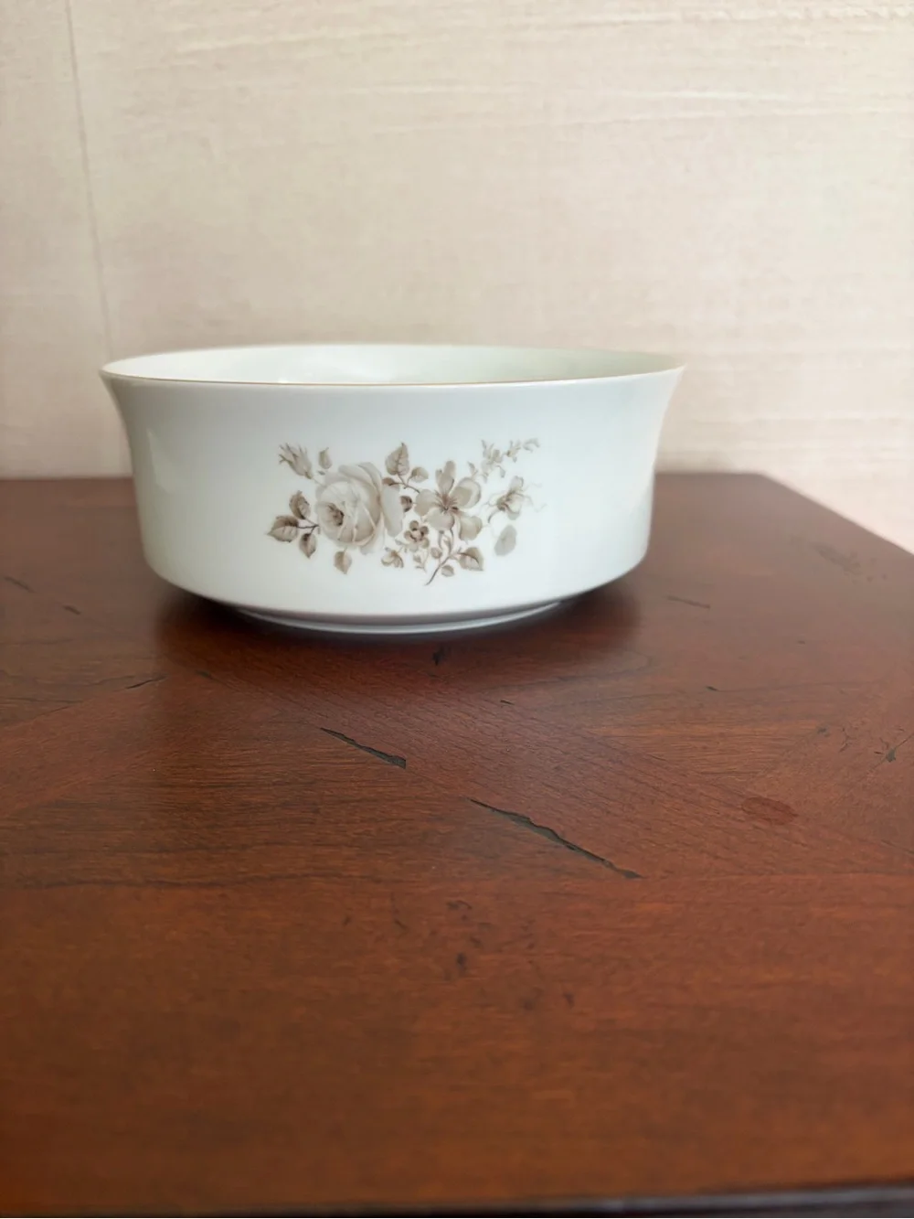 Vintage Johann Haviland Twilight Rose Round Vegetable Bowl, Bavaria Germany